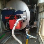 Biogasbrenner an einem bestehenden Dampfkessel