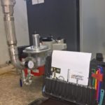 Osby Parca hot water boiler with Bentone biogas burner