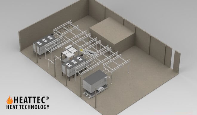 Powder Coat Production Line for Chimney Hoods