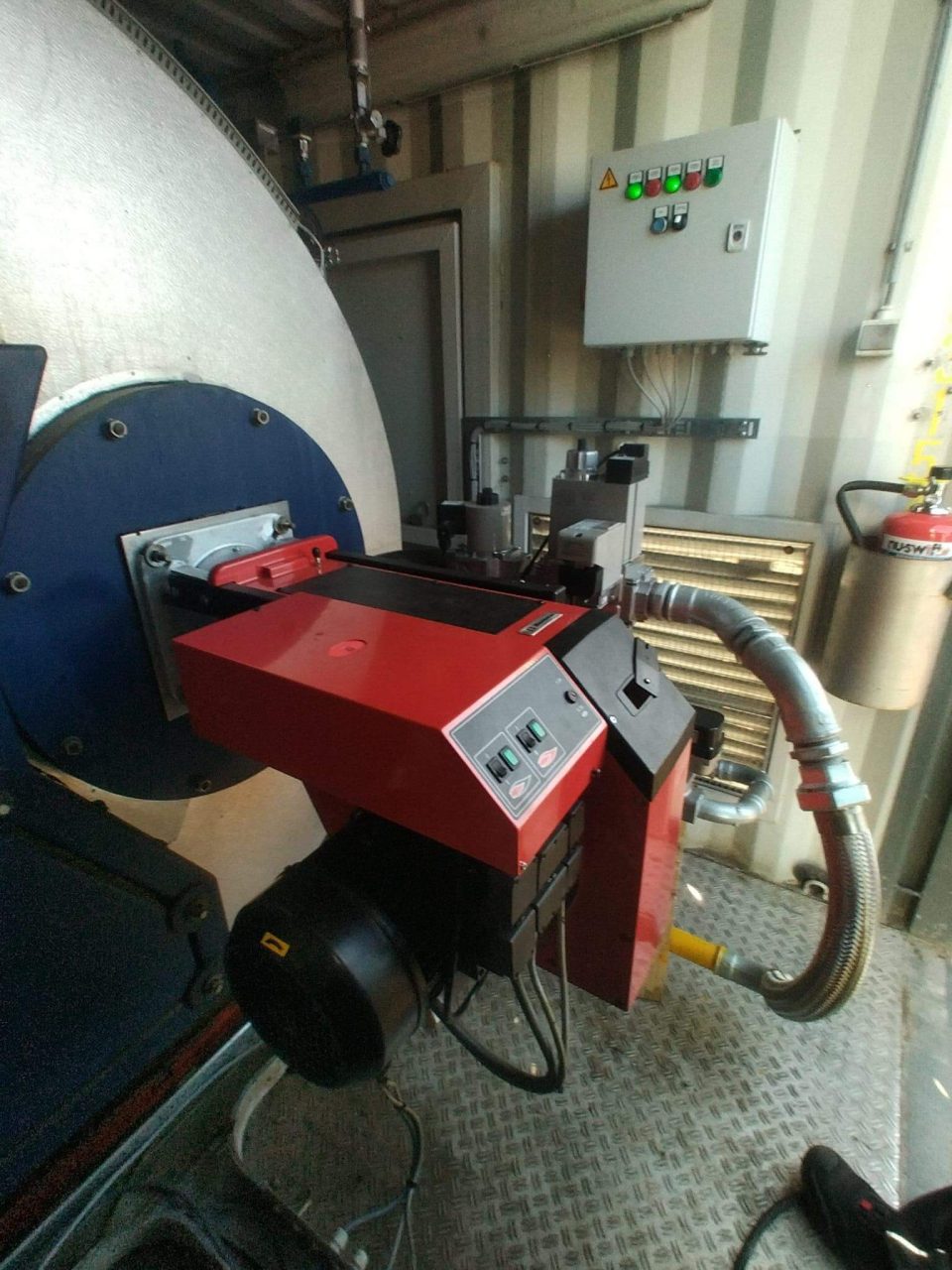 Biogasbrenner an einem bestehenden Dampfkessel