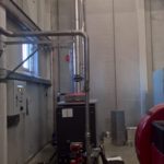 Osby Parca waterketel met biogasbrander Bentone BG300