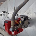 Bentone BG300 gasbrander geplaatst op Soloan spuitcabine Bentone BG300 gasbrander geplaatst op Soloan spuitcabine