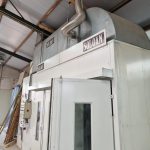 Bentone BG300 gasbrander geplaatst op Soloan spuitcabine Bentone BG300 gasbrander geplaatst op Soloan spuitcabine